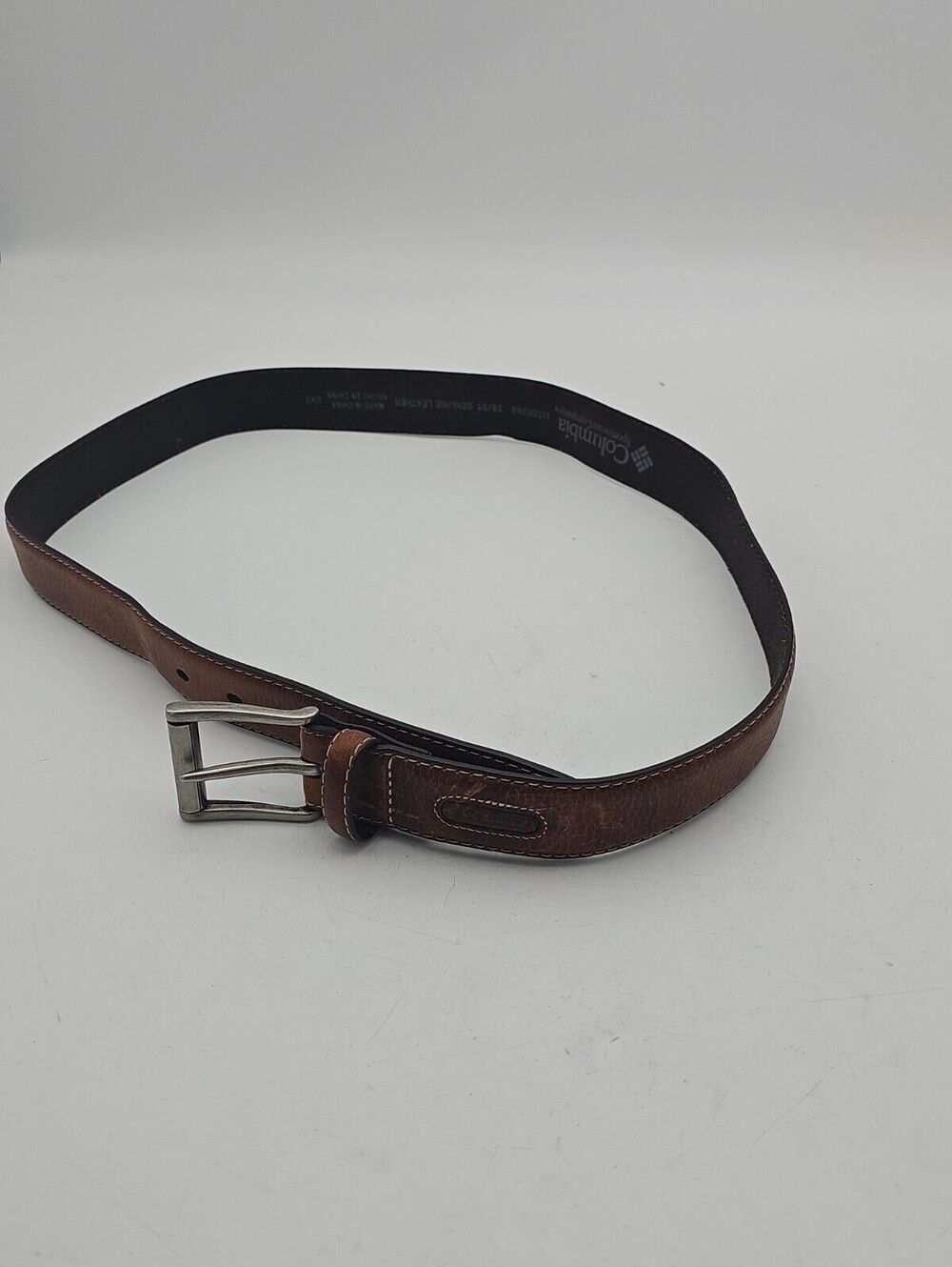 Columbia Sportswear Men's Brown Genuine Leather Belt Size 38/95 1100289